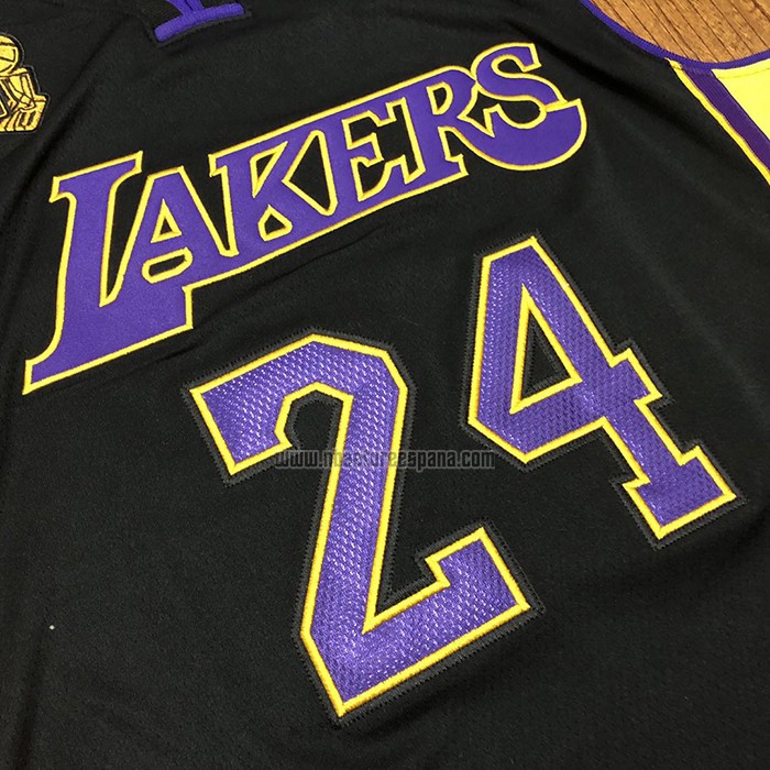 Camiseta Los Angeles Lakers Kobe Bryant NO 24 2017-18 Negro